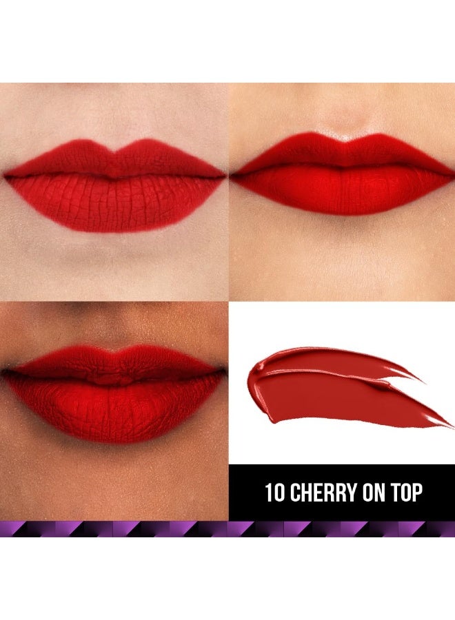 Staze 9to9 Lips Don't Lie Liquid Lipstick | Matte + Transfer-proof | 12hrs long stay with Intense Color Payoff | Lightweight & Comfortable | 10 Cherry on top | 4 ml - Image 2